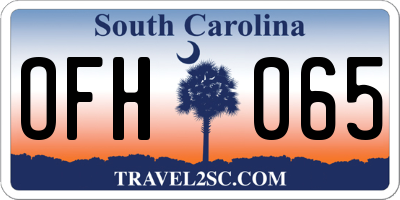 SC license plate OFH065