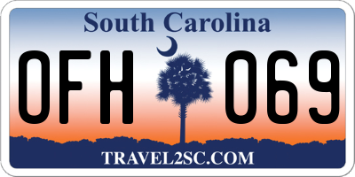 SC license plate OFH069