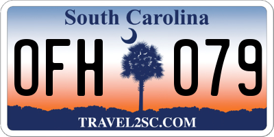 SC license plate OFH079