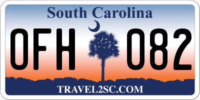 SC license plate OFH082