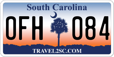 SC license plate OFH084