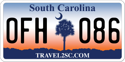 SC license plate OFH086