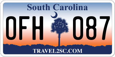 SC license plate OFH087