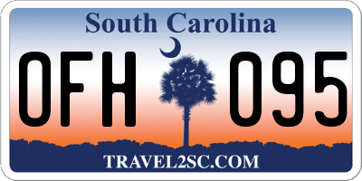 SC license plate OFH095