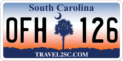 SC license plate OFH126