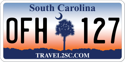 SC license plate OFH127