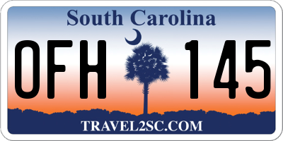 SC license plate OFH145