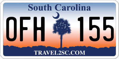 SC license plate OFH155