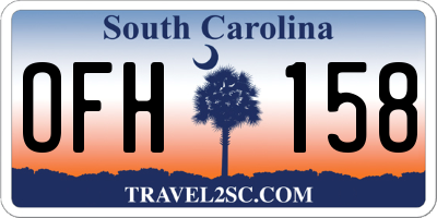 SC license plate OFH158
