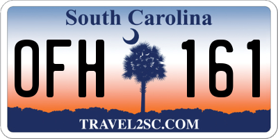 SC license plate OFH161