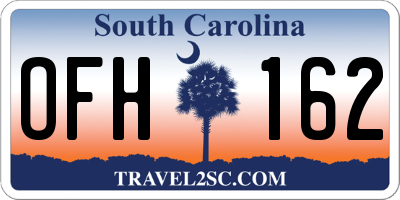 SC license plate OFH162