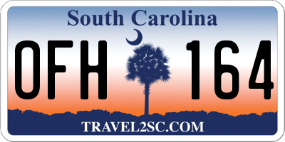 SC license plate OFH164