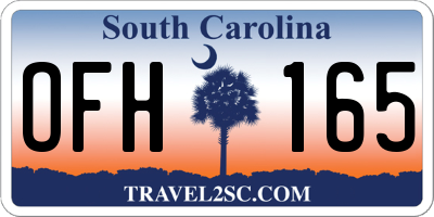 SC license plate OFH165
