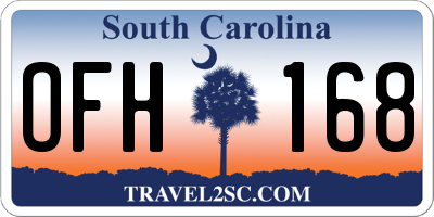 SC license plate OFH168