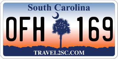 SC license plate OFH169