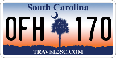 SC license plate OFH170