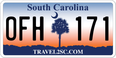 SC license plate OFH171