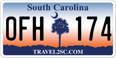 SC license plate OFH174