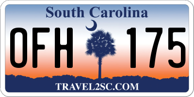 SC license plate OFH175