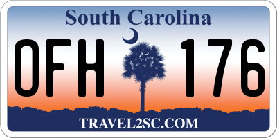 SC license plate OFH176
