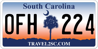 SC license plate OFH224