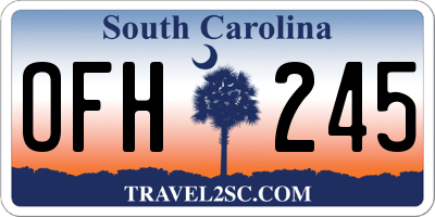 SC license plate OFH245