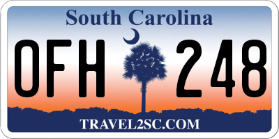 SC license plate OFH248