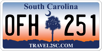 SC license plate OFH251
