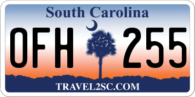 SC license plate OFH255