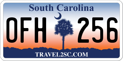 SC license plate OFH256