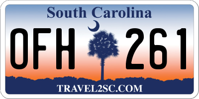 SC license plate OFH261