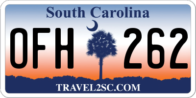 SC license plate OFH262