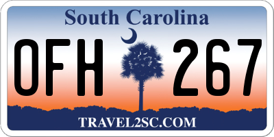SC license plate OFH267