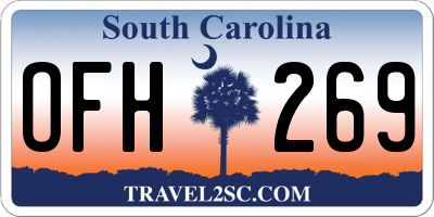 SC license plate OFH269