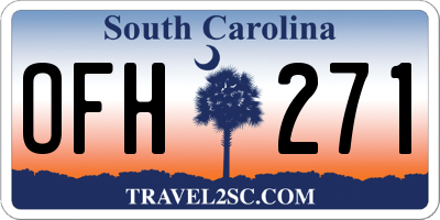 SC license plate OFH271