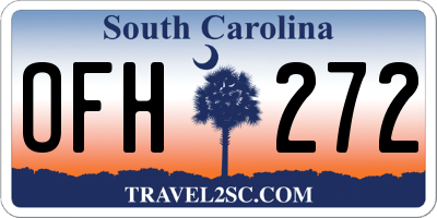 SC license plate OFH272