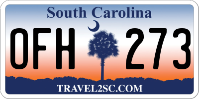 SC license plate OFH273
