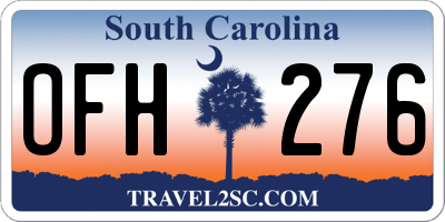 SC license plate OFH276