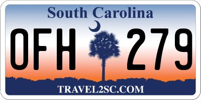 SC license plate OFH279
