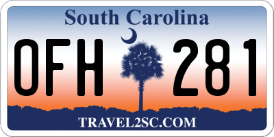 SC license plate OFH281