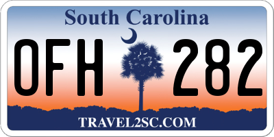 SC license plate OFH282