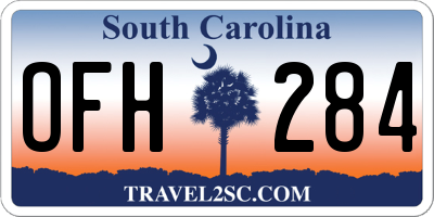 SC license plate OFH284