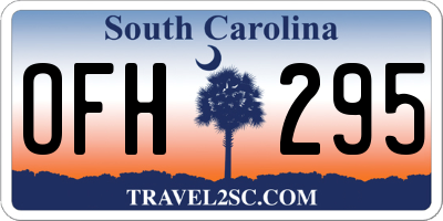 SC license plate OFH295