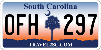 SC license plate OFH297