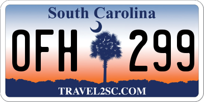 SC license plate OFH299