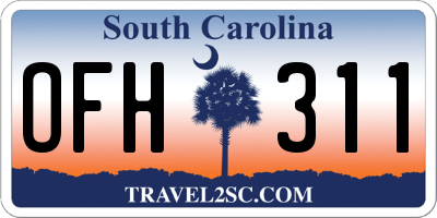 SC license plate OFH311