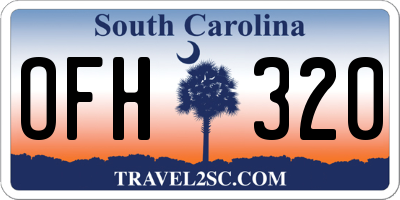 SC license plate OFH320