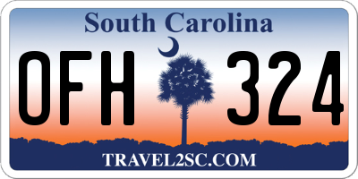 SC license plate OFH324