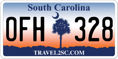 SC license plate OFH328