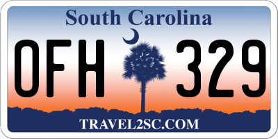SC license plate OFH329